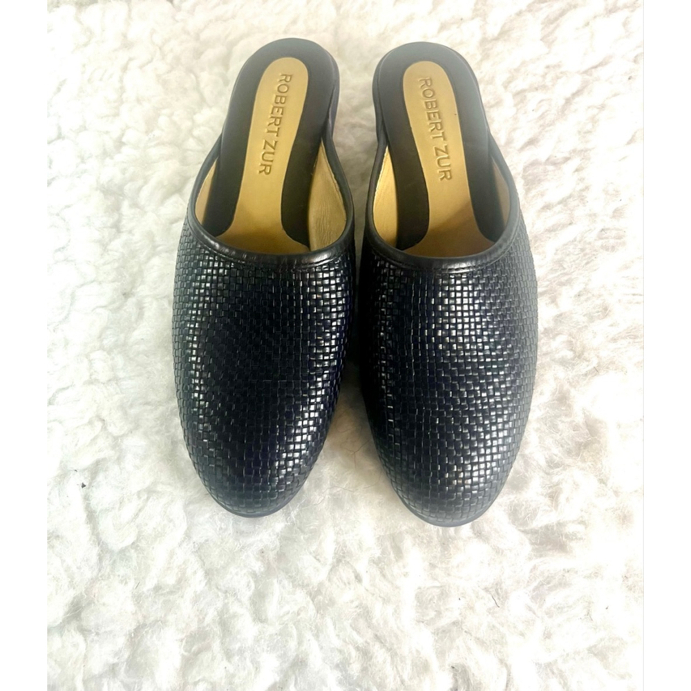 Robert Zur woven leather mules women size 9M
